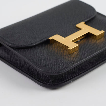 Hermes Constance Slim Epsom Black B Stamp