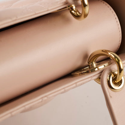 Christian Dior Lady Dior Small ABC Lambskin Light Pink