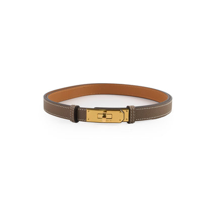 Hermes Kelly Belt Etoupe GHW