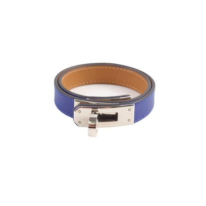 Hermes Kelly Double Tour Bracelet Size S/T2 Blue