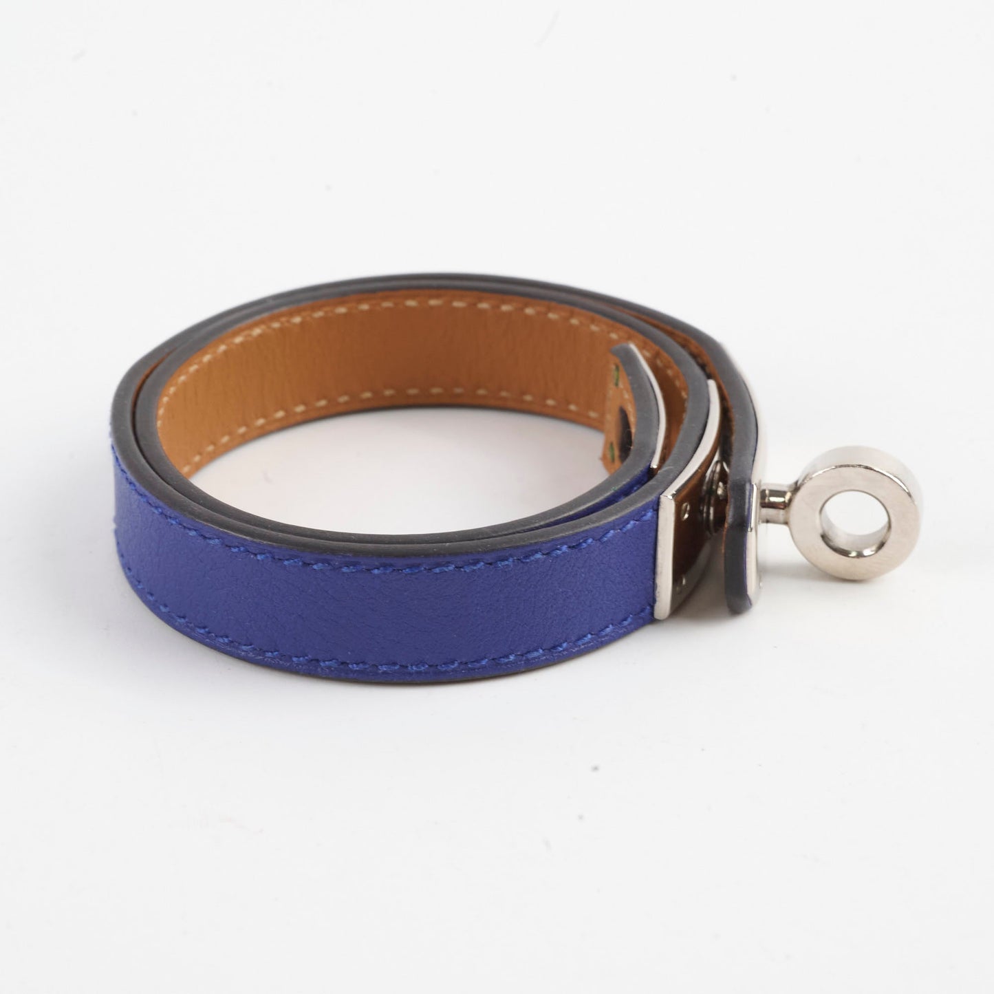 Hermes Kelly Double Tour Bracelet Size S/T2 Blue