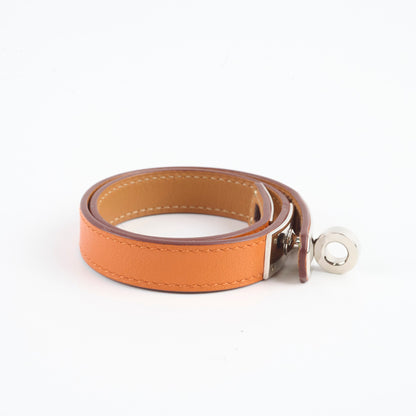 Hermes Kelly Double Tour Bracelet Orange Size S/T2