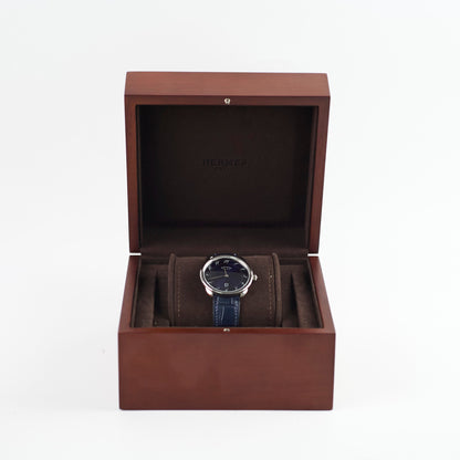 Hermes Arceau Watch 40mm Blue Dial