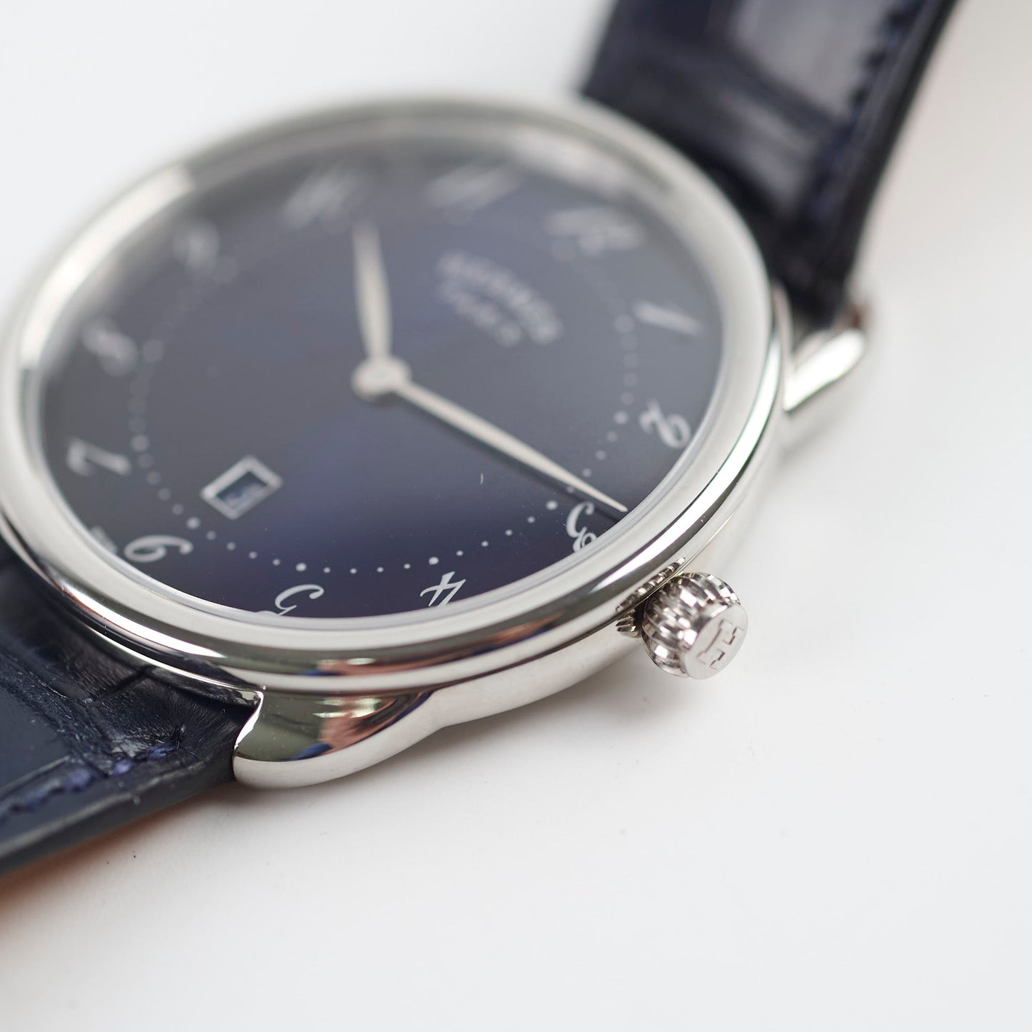 Hermes Arceau Watch 40mm Blue Dial