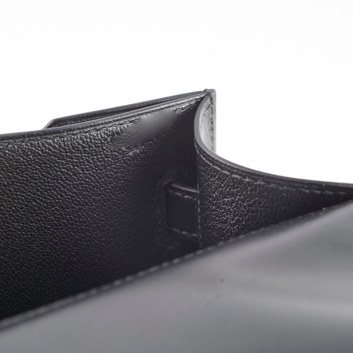Hermes Kelly Depeches 25 Tadelakt Noir Black(U Stamp)