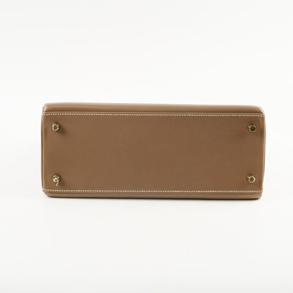 Hermes Kelly 28 Tadelakt Etoupe Stamp A