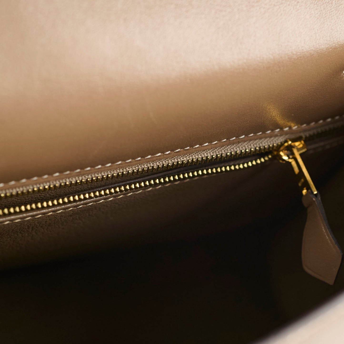 Hermes Kelly 28 Tadelakt Etoupe Stamp A