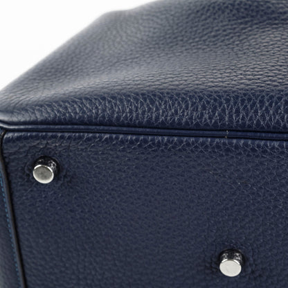 Hermes Lindy 26 Bleu Sapphire Clemence - Stamp Q Square