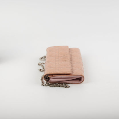 Dior Wallet On Chain Light Pink Patent