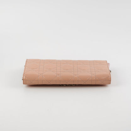Dior Wallet On Chain Light Pink Patent
