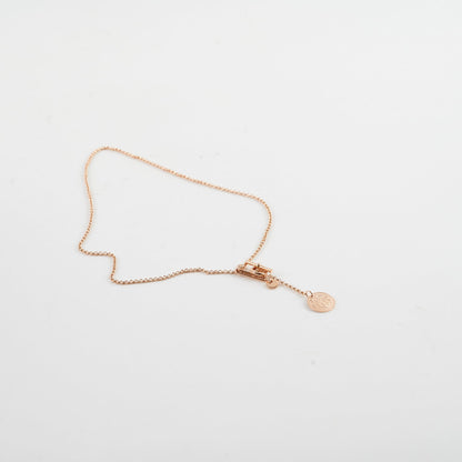 Hermes Ex-Libris Pedant Rose Gold with Diamond
