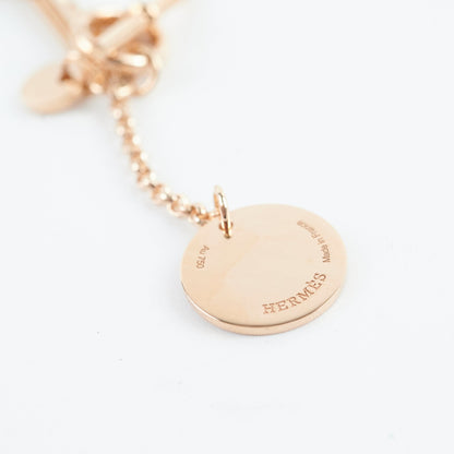 Hermes Ex-Libris Pedant Rose Gold with Diamond