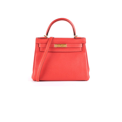 Hermes Kelly 28 Rouge Pivoine [R] - Stamp