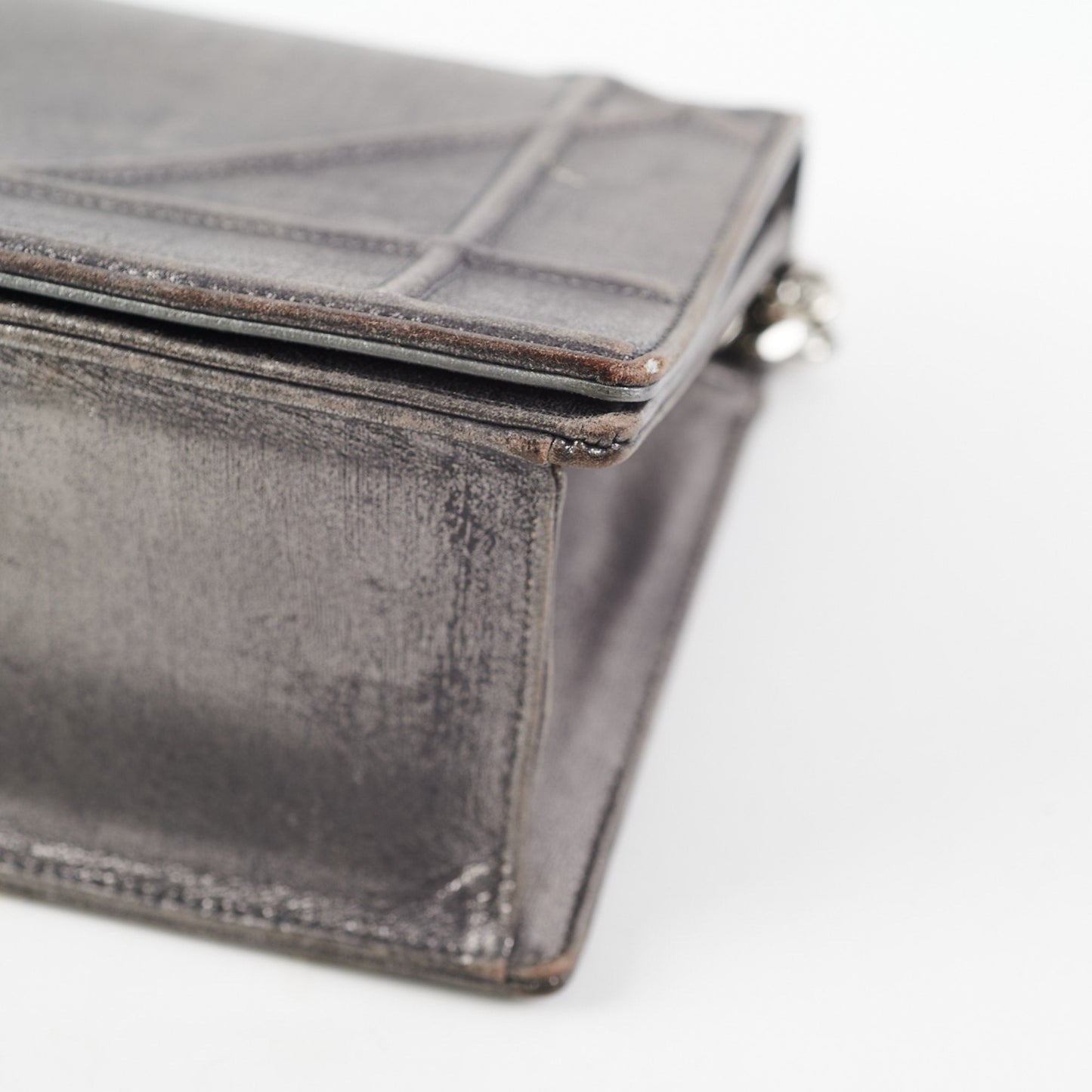Dior Medium Diorama Metallic Grey