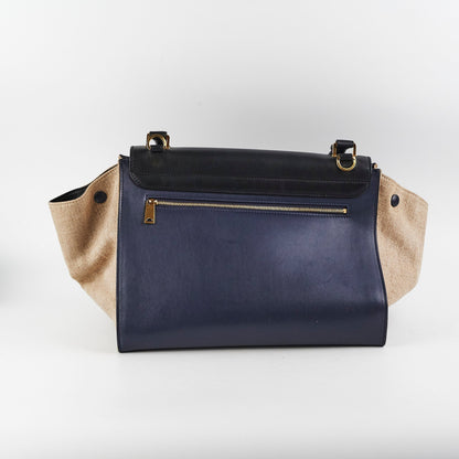 Luxury CELINE Medium Trapeze Navy/Black