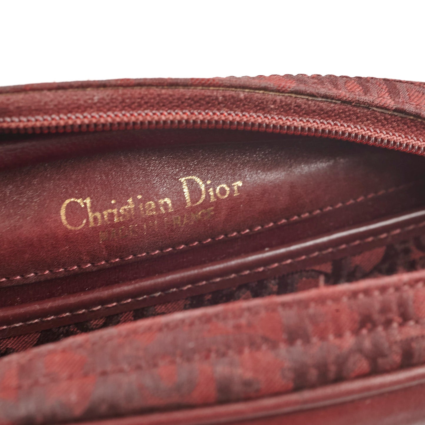 Dior Vintage Burgundy Camera Bag Crossbody