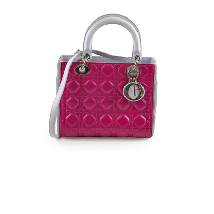 Christian Dior Lady Dior Medium Bicolour Purple/Grey