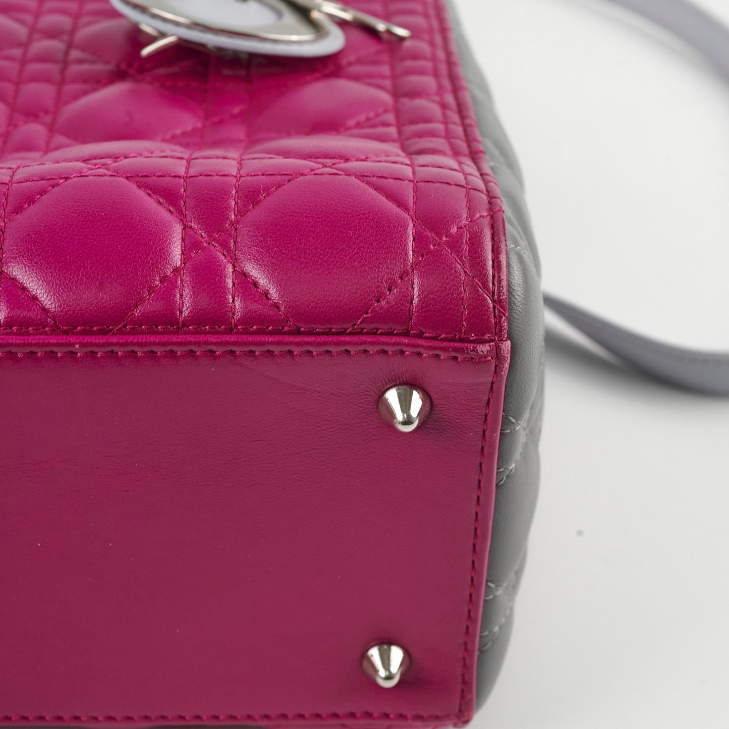 Christian Dior Lady Dior Medium Bicolour Purple/Grey
