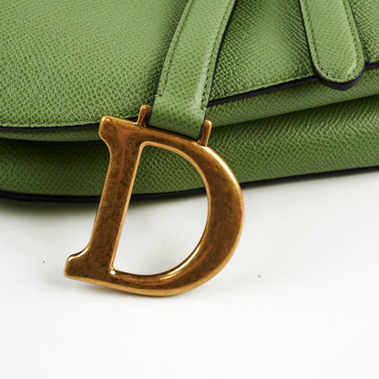 Christian Dior Saddle Bag Green