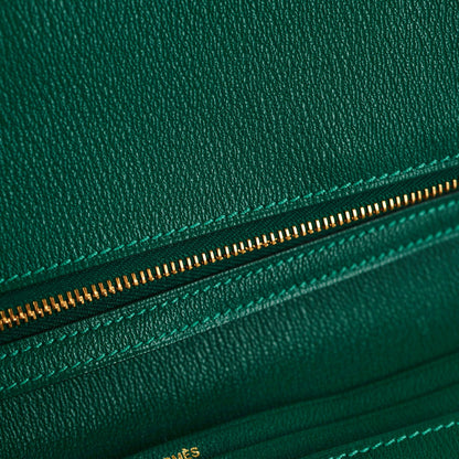Hermes Bearn Alligator Emerald Wallet D Stamp