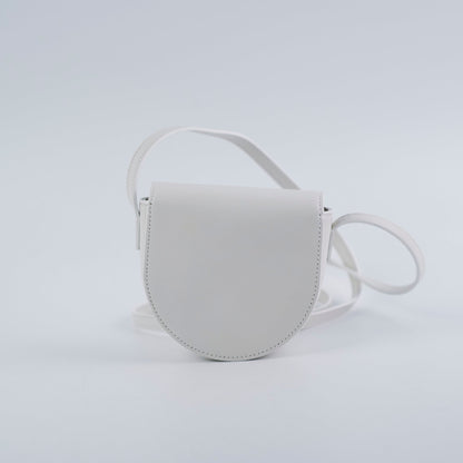 Luxury CELINE Cuir Mini Triomphe White Crossbody Bag