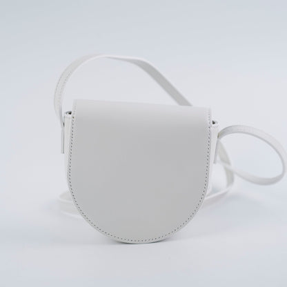 Luxury CELINE Cuir Mini Triomphe White Crossbody Bag
