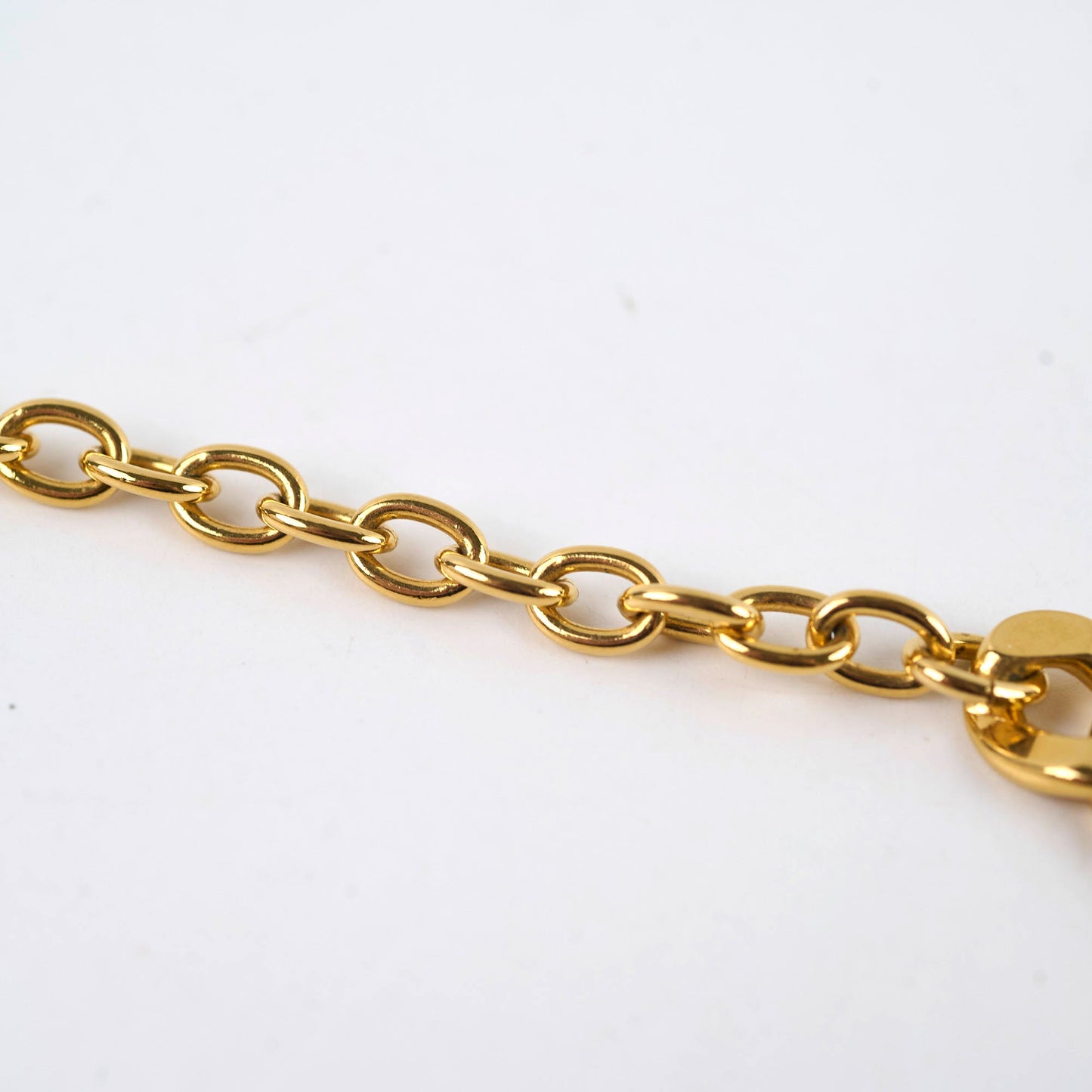 Christian Dior Yellow Gold CD Necklace Costume Jewellery