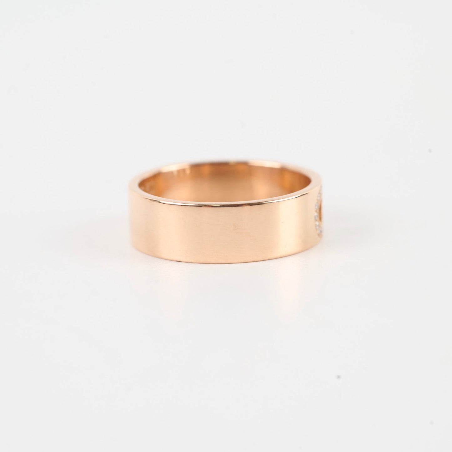 Hermes H'Ancre Diamond Ring Rose Gold Size 50