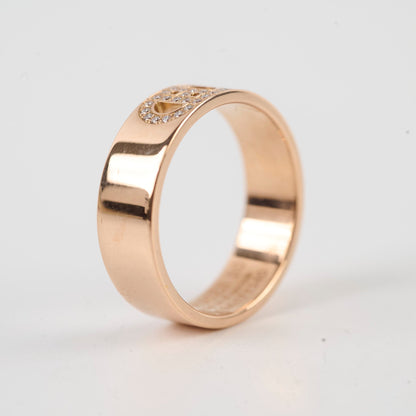 Hermes H'Ancre Diamond Ring Rose Gold Size 50