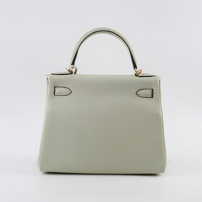 Hermes Kelly 28 Togo Gris Neve - Stamp Bv