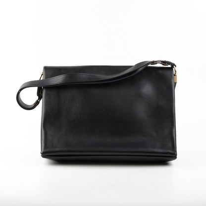 Luxury CELINE Blade Leather Shoulder Bag Black