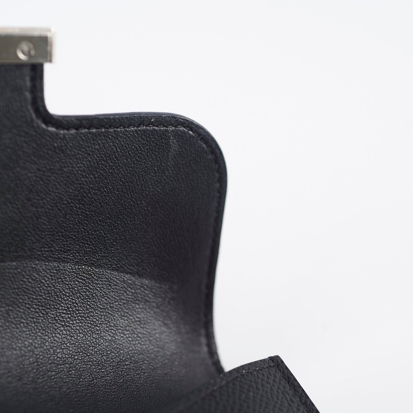 Hermes Constance Slim Wallet Black Epsom Palladium HW U Stamp