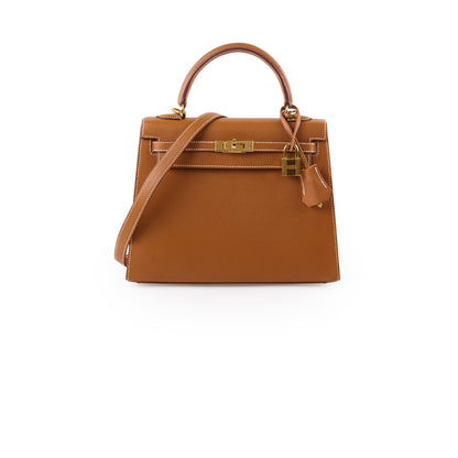 Hermes Kelly 25 Epsom Gold - Stamp A