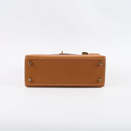 Hermes Kelly 25 Epsom Gold - Stamp A