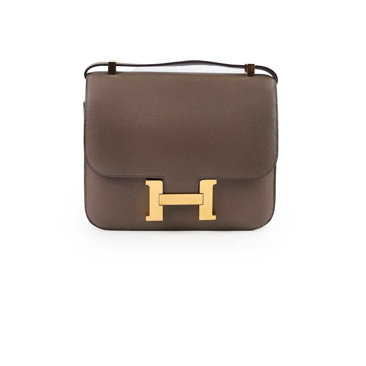 Hermes Constance III 24 Gris Etain 8F Epsom GHW C stamp
