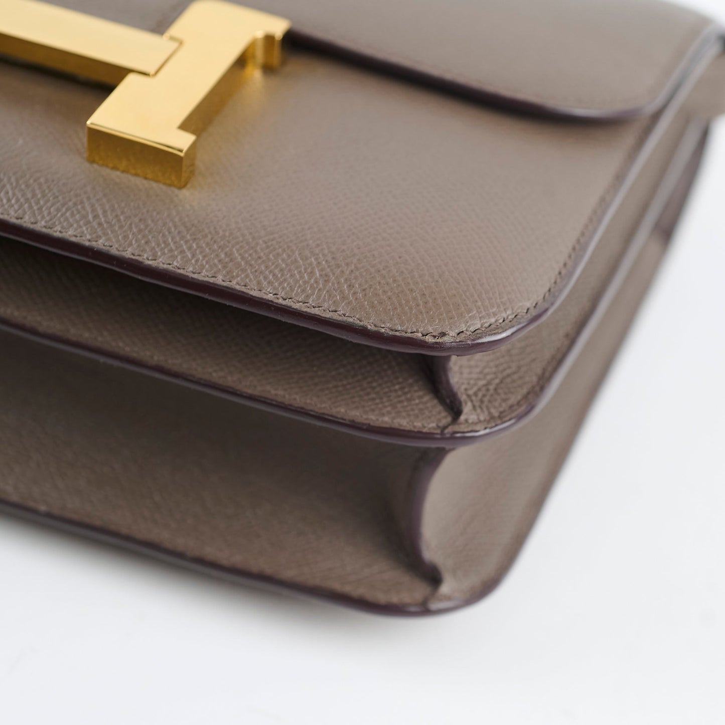 Hermes Constance III 24 Gris Etain 8F Epsom GHW C stamp