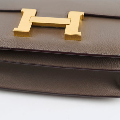 Hermes Constance III 24 Gris Etain 8F Epsom GHW C stamp