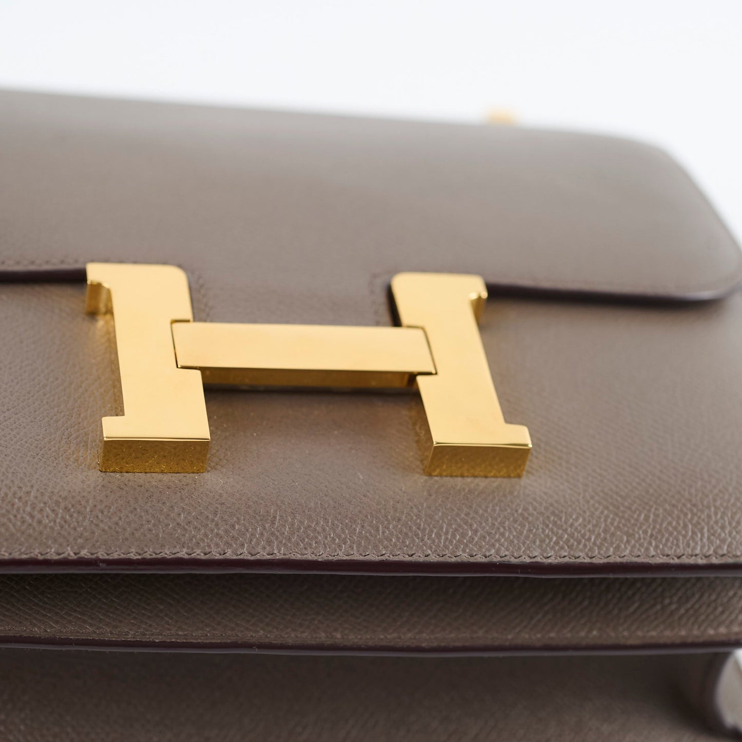 Hermes Constance III 24 Gris Etain 8F Epsom GHW C stamp