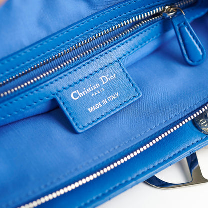Christian Dior Cannage Leather Shopping Tote Blue
