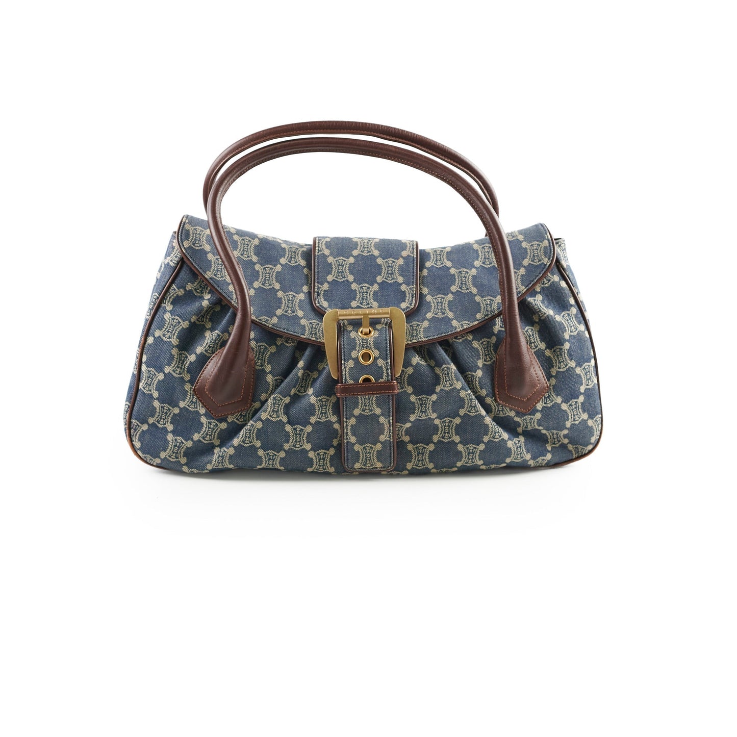 Luxury CELINE Vintage Denim Shoulder Bag