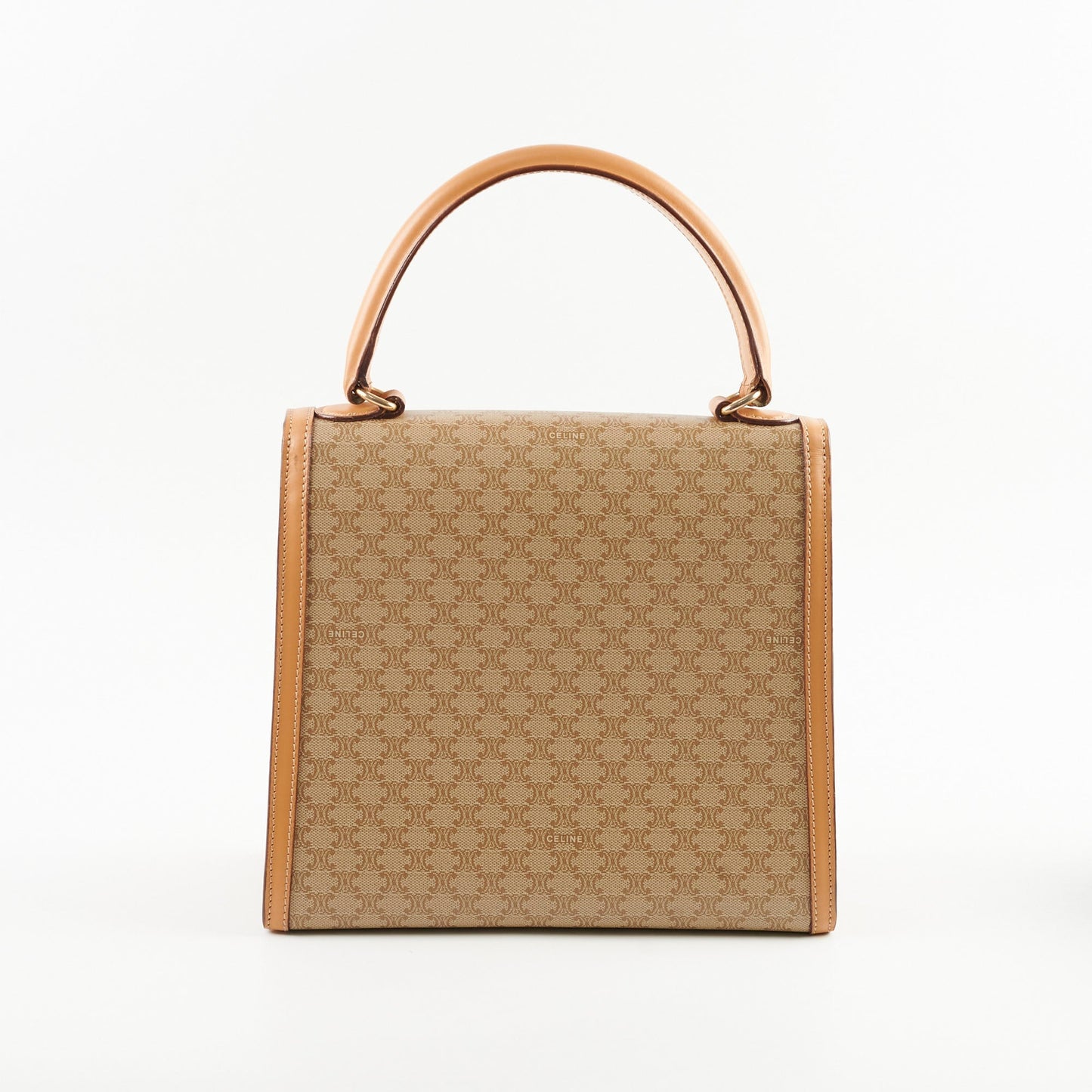 Luxury CELINE Vintage Macadam Kelly Bag Beige