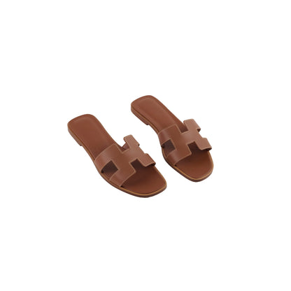 Hermes Oran Sandals Gold Size 36
