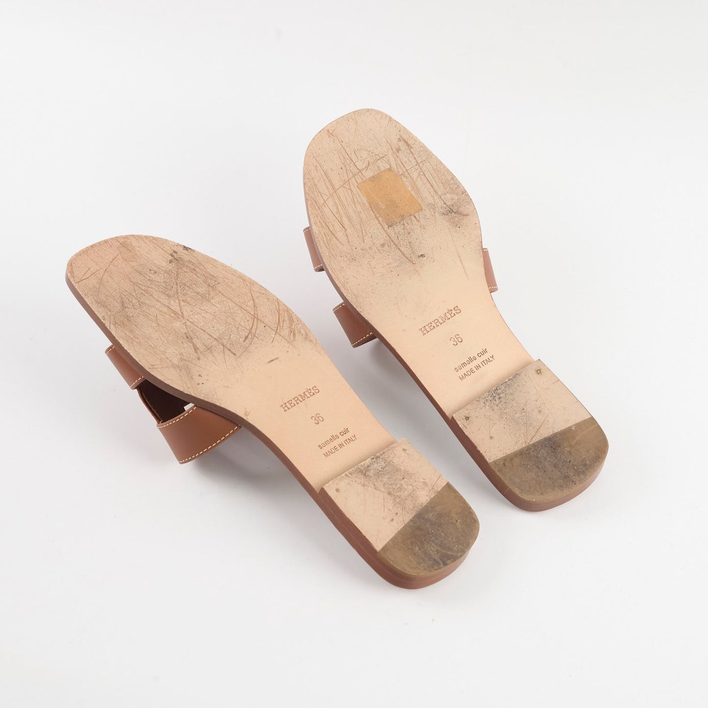 Hermes Oran Sandals Gold Size 36