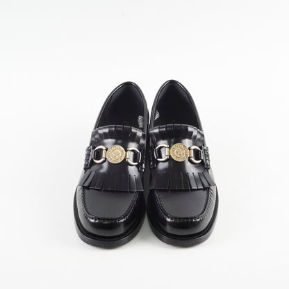 Christian Dior Emblem Leather Loafers Black SIze 39