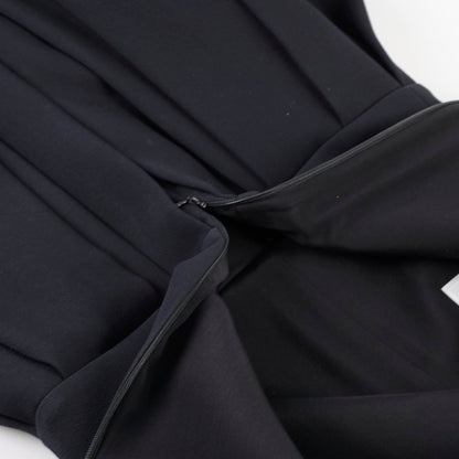 Christina Dior Short Pleated Dress Size 38 Black