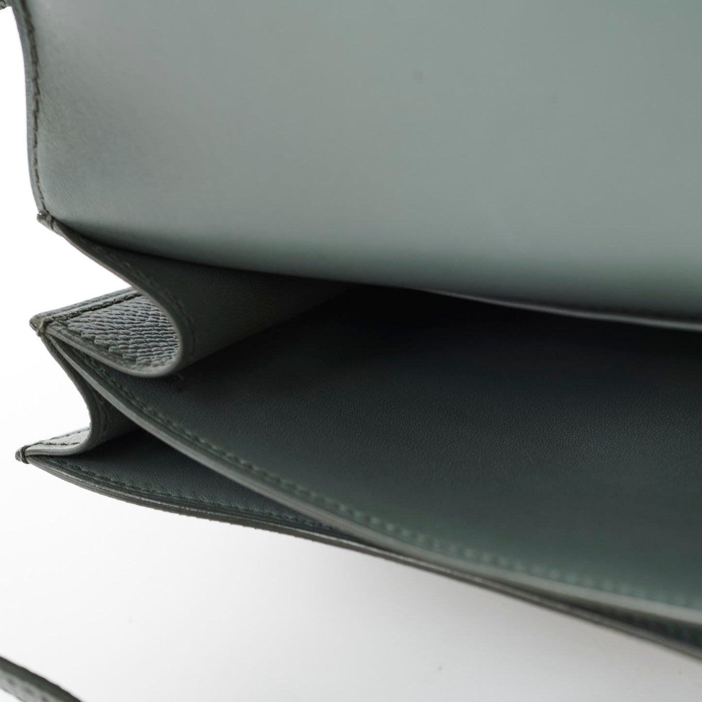 Hermes Constance Epsom 18 Vert Amande Z Stamp
