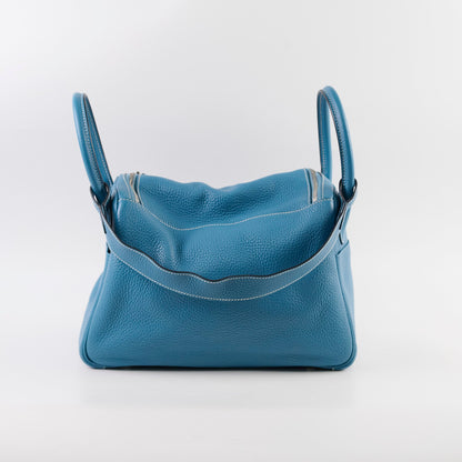 Hermes Lindy 30 Blue Jeans Clemence 2015