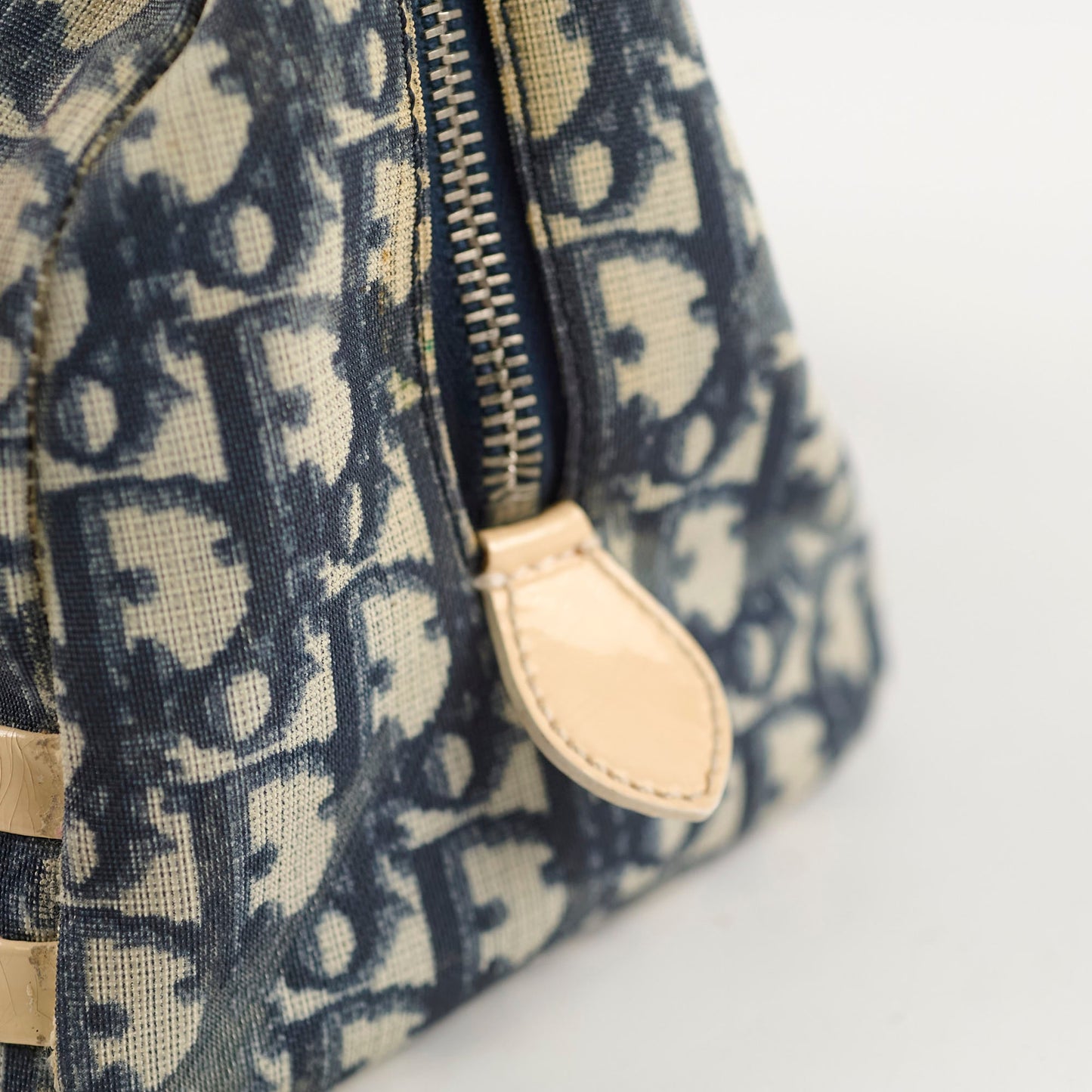 Christian Dior Canvas Trotter Bag Blue