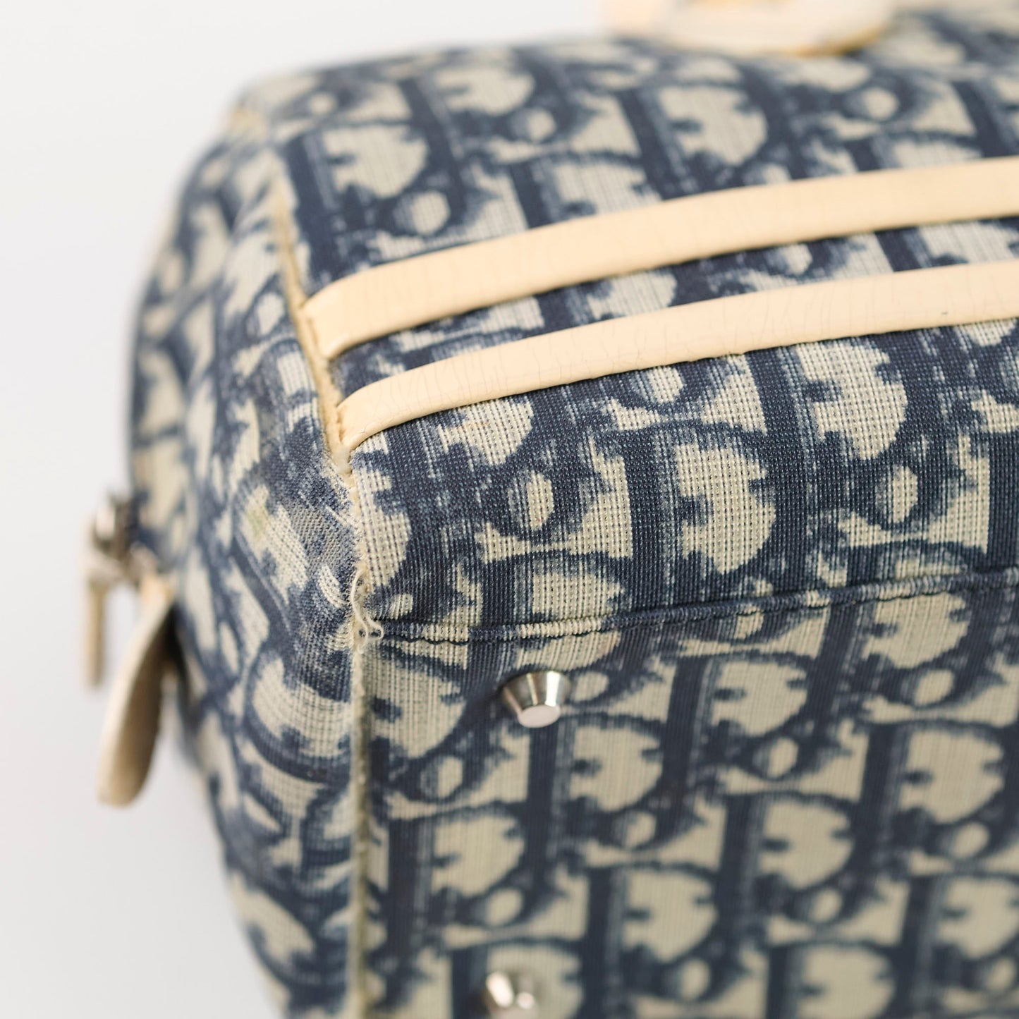 Christian Dior Canvas Trotter Bag Blue