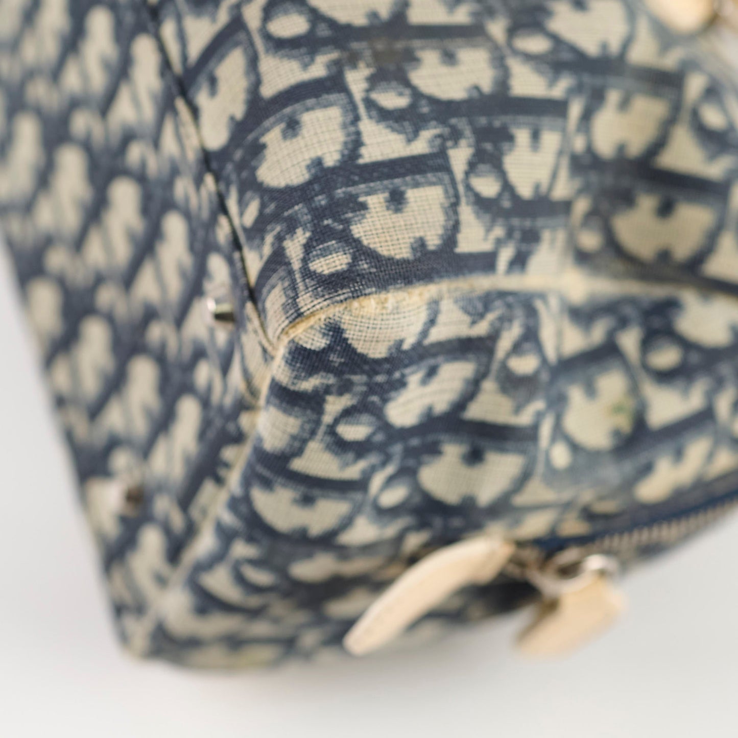 Christian Dior Canvas Trotter Bag Blue